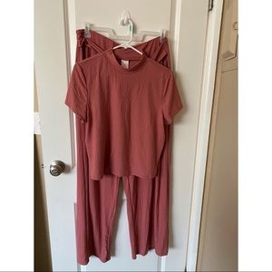 Crop top and Pant set (NWOT)